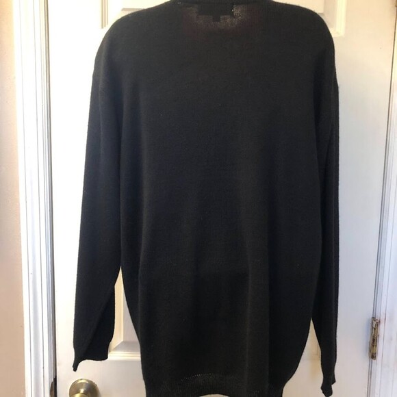 Vintage Westbound Women's Black V Neck Grandma Button Cardigan Sweater Medium - Picture 4 of 10